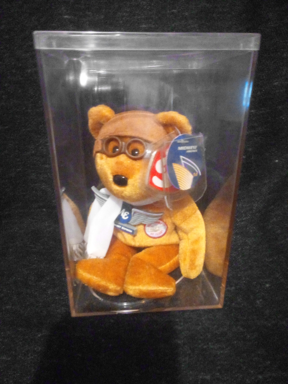 Ty Beanie Baby "Bearon" Mid West Airlines With All Tags Mint